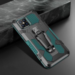 For iPhone 12 / 12 Pro Machine Armor Warrior Shockproof PC + TPU Protective Case(Army Green) (OEM)
