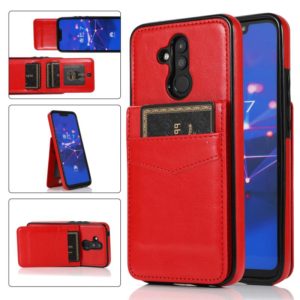 For Huawei Mate 20 Lite Solid Color PC + TPU Protective Case with Holder & Card Slots(Red) (OEM)