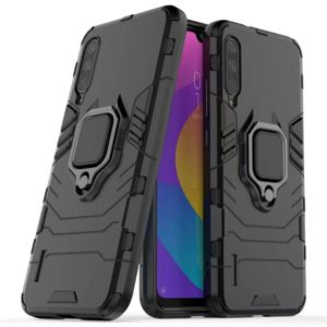 PC + TPU Shockproof Protective Case with Magnetic Ring Holder for Xiaomi Mi CC9 / A3 Lite(Black) (OEM)