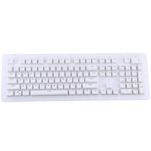 104 Keys Double Shot PBT Backlit Keycaps for Mechanical Keyboard (White) (OEM)