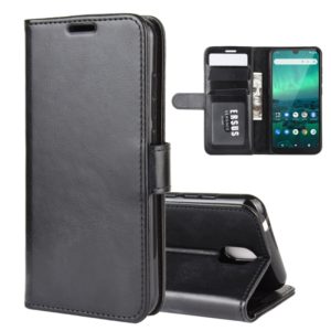 For Nokia 1.3 R64 Texture Single Horizontal Flip Protective Case with Holder & Card Slots & Wallet& Photo Frame(Black) (OEM)
