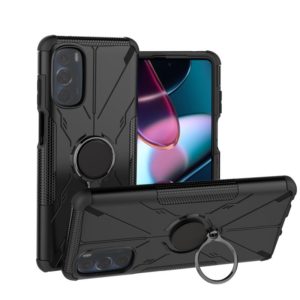 For Motorola Moto G Stylus 2022 Armor Bear Shockproof PC + TPU Phone Case with Ring(Black) (OEM)