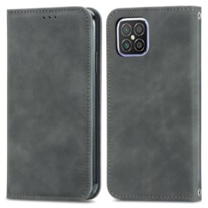 For Huawei Nova 8 SE Retro Skin Feel Business Magnetic Horizontal Flip Leather Case with Holder & Card Slots & Wallet & Photo Frame(Grey) (OEM)
