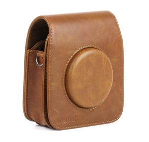 Vintage PU Leather Camera Case Protective bag for FUJIFILM Instax SQUARE SQ10 Camera, with Adjustable Shoulder Strap(Brown) (OEM)