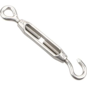 Flower Basket Screws 304 Stainless Steel Wire Rope Hook Tensioner, Specification:M10(Silver) (OEM)