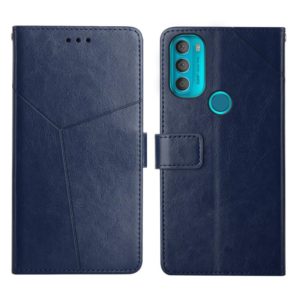 For Motorola Moto G71 5G Y Stitching Horizontal Flip Leather Phone Case(Blue) (OEM)
