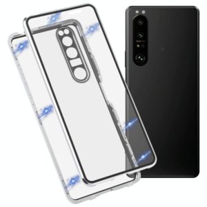 For Sony Xperia 1 III HD Magnetic Metal Tempered Glass Phone Case(Silver) (OEM)