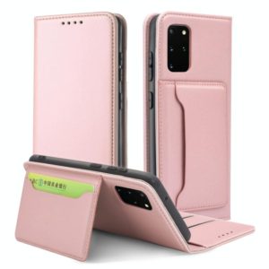 For Samsung Galaxy S20 Plus 5G Strong Magnetism Shockproof Horizontal Flip Liquid Feel Leather Case with Holder & Card Slots & Wallet(Rose Gold) (OEM)