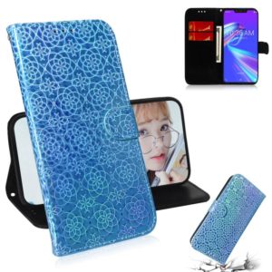 For Asus Zenfone Max (M2) ZB633KL Solid Color Colorful Magnetic Buckle Horizontal Flip PU Leather Case with Holder & Card Slots & Wallet & Lanyard(Blue) (OEM)