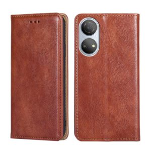 For Honor Play 30 Plus Gloss Oil Solid Color Magnetic Flip Leather Phone Case(Brown) (OEM)
