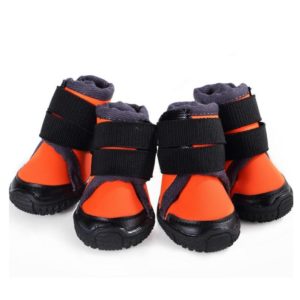 Pet Shoes Small Medium & Large Dogs Outdoor Sports Climbing Non-Slip Shoes, Size: 55(Orange) (OEM)
