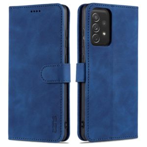 For Samsung Galaxy A72 5G / 4G AZNS Skin Feel Calf Texture Horizontal Flip Leather Case with Card Slots & Holder & Wallet(Blue) (AZNS) (OEM)