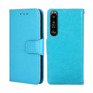 For Sony Xperia 1 III Crystal Texture Leather Phone Case(Light Blue) (OEM)