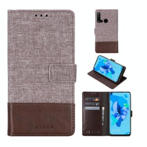 For Huawei P20 Lite (2019) MUXMA MX102 Horizontal Flip Canvas Leather Case with Stand & Card Slot & Wallet Function(Brown) (MUXMA) (OEM)