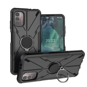 For Nokia G21 Armor Bear Shockproof PC + TPU Phone Case with Ring(Black) (OEM)
