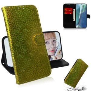 For Samsung Galaxy Note20 Solid Color Colorful Magnetic Buckle Horizontal Flip PU Leather Case with Holder & Card Slots & Wallet & Lanyard(Gold) (OEM)