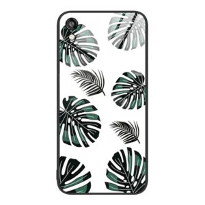 For Honor Play 3e Colorful Painted Glass Phone Case(Banana Leaf) (OEM)