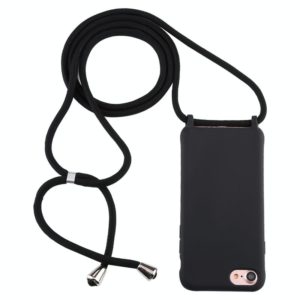 For iPhone 6s / 6 Candy Color TPU Protective Case with Lanyard(Black) (OEM)