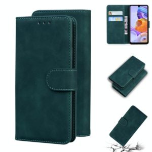 For LG Stylo 6 / K71 Skin Feel Pure Color Flip Leather Phone Case(Green) (OEM)
