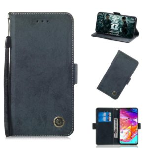 For Galaxy A70 Retro Horizontal Flip PU Leather Case with Card Slots & Holder(Black) (OEM)