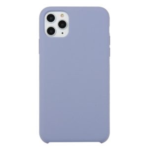 For iPhone 11 Pro Max Solid Color Solid Silicone Shockproof Case (Lavender Gray) (OEM)