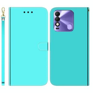 For Tecno Spark 8 / 8T Imitated Mirror Surface Horizontal Flip Leather Phone Case(Mint Green) (OEM)
