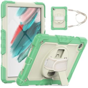 For Samsung Galaxy Tab A8 10.5 2021 X200 / X205 Silicone + PC Tablet Case(Beige + Light Green) (OEM)
