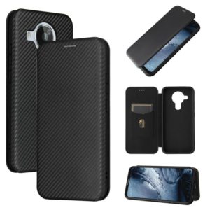 For Nokia 7.3 Carbon Fiber Texture Horizontal Flip TPU + PC + PU Leather Case with Card Slot(Black) (OEM)