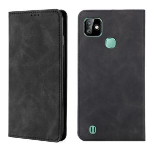 For Infinix Smart HD 2021 X612 Skin Feel Magnetic Horizontal Flip Leather Case with Holder & Card Slots(Black) (OEM)