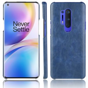 For OnePlus 8 Pro Shockproof Litchi Texture PC + PU Case(Blue) (OEM)