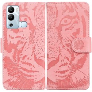 For Infinix Hot 12i Tiger Embossing Pattern Horizontal Flip Leather Phone Case(Pink) (OEM)