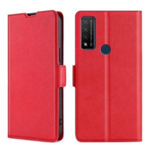 For TCL Bremen 5G / 20AX 5G / 20R 5G Ultra-thin Voltage Side Buckle PU + TPU Leather Phone Case(Red) (OEM)