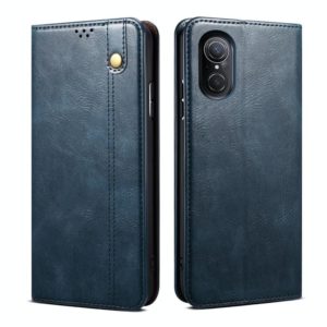 For Huawei nova 9 SE Oil Wax Crazy Horse Texture Leather Phone Case(Blue) (OEM)