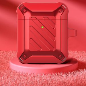 Wireless Earphones Shockproof Bumblebee Twill Silicone Protective Case For AirPods 1/2(Red) (OEM)