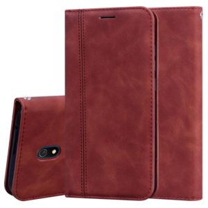 For Xiaomi Redmi 8A Frosted Business Magnetic Horizontal Flip PU Leather Case with Holder & Card Slot & Lanyard(Brown) (OEM)