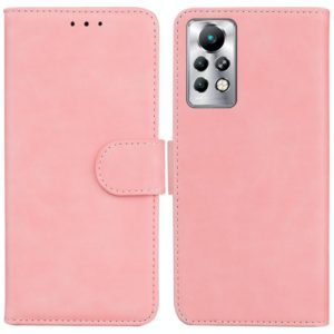 For Infinix Note 11 Pro / Note 11s Skin Feel Pure Color Flip Leather Phone Case(Pink) (OEM)