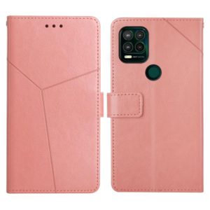 For Motorola Moto G Stylus 5G Y Stitching Horizontal Flip Leather Phone Case with Holder & Card Slots & Wallet & Photo Frame(Rose Gold) (OEM)