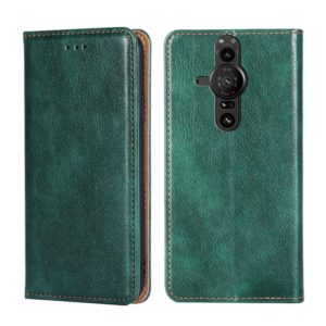 For Sony Xperia Pro-I Gloss Oil Solid Color Magnetic Leather Phone Case(Green) (OEM)