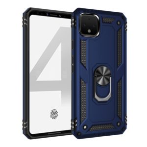 For Google Pixel 4 Shockproof TPU + PC Protective Case with 360 Degree Rotating Holder(Blue) (OEM)