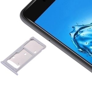 For Huawei Enjoy 7 Plus / Y7 Prime SIM Card Tray & SIM / Micro SD Card Tray(Silver) (OEM)