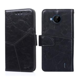 For Nokia C20 Plus Geometric Stitching Horizontal Flip Leather Phone Case(Black) (OEM)