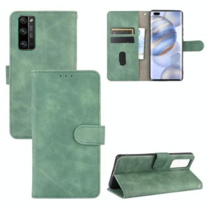 For Huawei Honor 30 Pro Solid Color Skin Feel Magnetic Buckle Horizontal Flip Calf Texture PU Leather Case with Holder & Card Slots & Wallet(Green) (OEM)