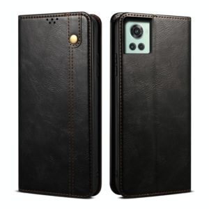 For OnePlus 10R / Ace Oil Wax Crazy Horse Texture Leather Phone Case(Black) (OEM)