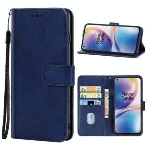 Leather Phone Case For OnePlus Nord 2 5G(Blue) (OEM)