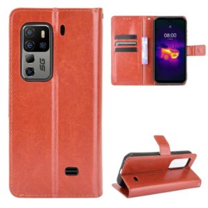 For Ulefone Armor 11 5G/11T 5G Crazy Horse Texture Horizontal Flip Leather Case with Holder & Card Slots & Lanyard(Brown) (OEM)
