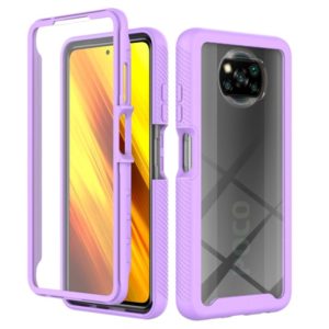 For Xiaomi Poco X3 NFC Starry Sky Full Body Hybrid Shockproof Phone Case(Light Purple) (OEM)