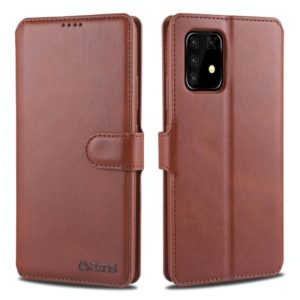 For Samsung Galaxy A91 / S10 Lite AZNS Calf Texture Horizontal Flip Leather Case, with Holder & Card Slots & Wallet & Photo Frame(Brown) (AZNS) (OEM)