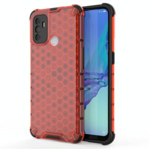 For OPPO A53 2020 Shockproof Honeycomb PC + TPU Case(Red) (OEM)