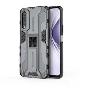 For Honor X20 SE Supersonic PC + TPU Shock-proof Protective Case with Holder(Grey) (OEM)