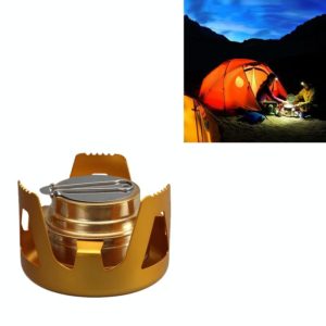 Outdoor Camping Alcohol Stove Vaporized Liquid Alcohol Atove Mini Alcohol Stove Portable Creative Alcohol Stove(Gold) (OEM)